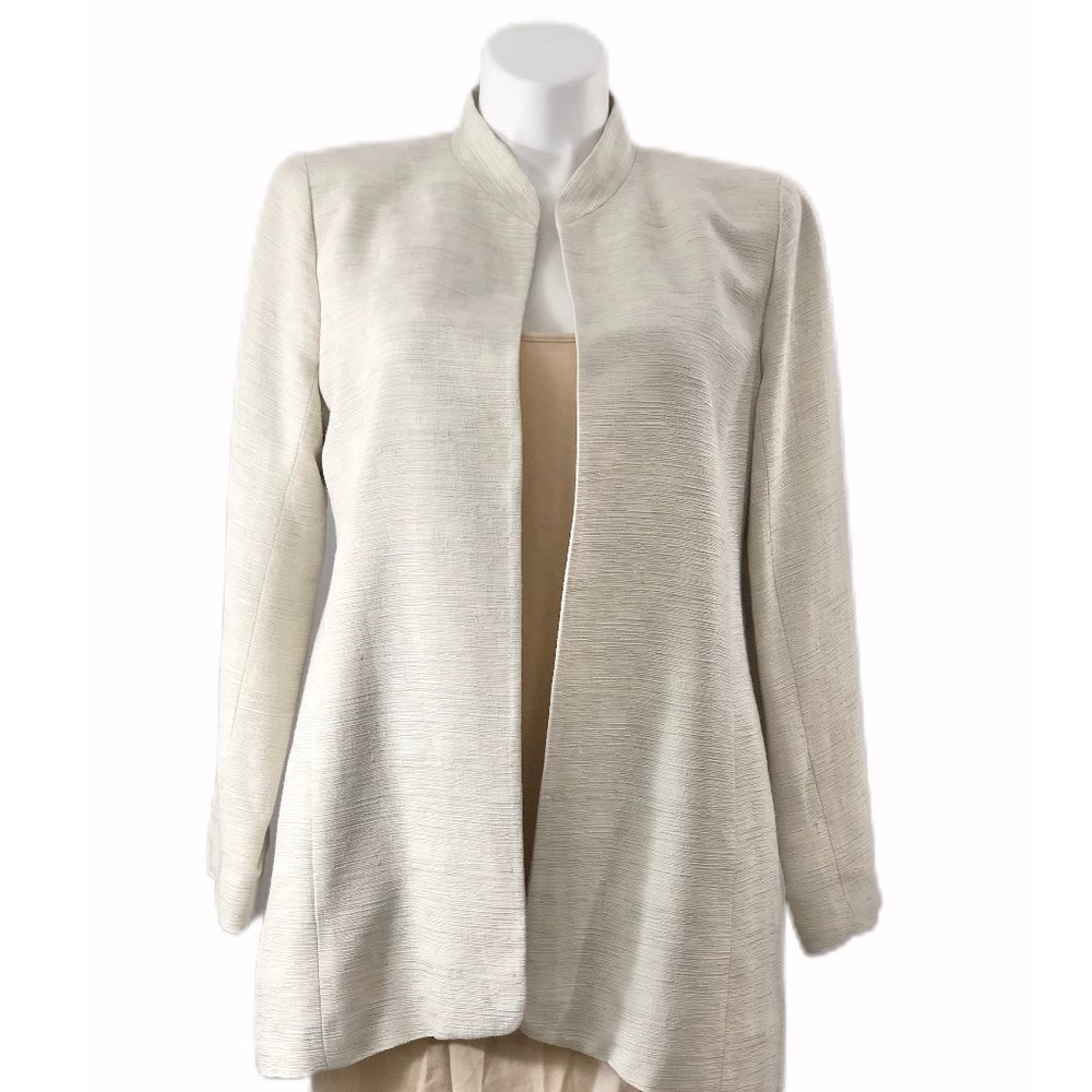 Eileen Fisher Textured Weave Open Jacket